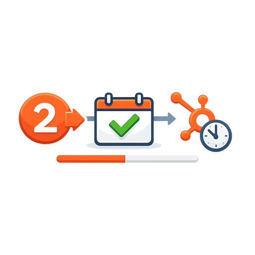 Step two indicator icon showing progression in the HubSpot meeting confirmation process